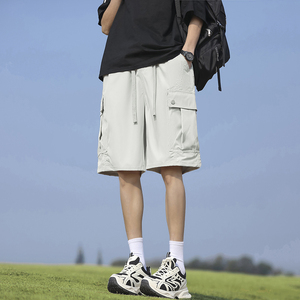 Shorts décontractés personnalisables avec logo pour hommes, shorts de basketball fins d'été, pantalons amples à séchage rapide pour garçons, respirants et décontractés 2025 - Product Image 2