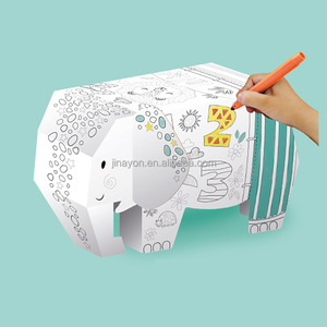 Jouet en carton pliable pour enfants, <span class=keywords><strong>dessin</strong></span> animé 3D, tige intelligente, bricolage, Art et artisanat, modèle - Product Image 4