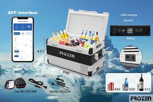 Réfrigérateur de voiture 12V DC, réfrigérateur mobile de <span class=keywords><strong>camping</strong></span>, glacière à boissons, boîte de refroidissement portable, grande capacité <span class=keywords><strong>100</strong></span> <span class=keywords><strong>litres</strong></span>, glacière pour l'extérieur - Product Image 2