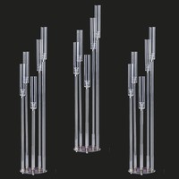 Taille personnalisable bougeoirs transparents lanternes bocaux à bougies pour mariage décorations pour la maison pièce maîtresse de table LED décoration de table