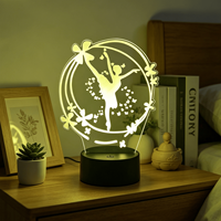 2025 veilleuse lampe Ballet filles chambre chevet petite lampe décor de Table