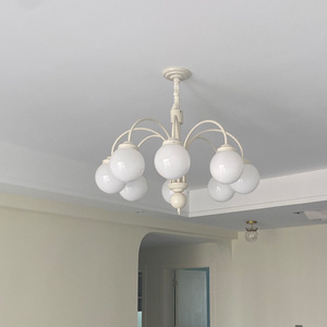 Modern Minimalist Nordic Ins Bedroom Pendant <b>Light</b> Cream-Colored for Living Room Warm French Retro Style for <b>Dining</b> Master - Product Image 1
