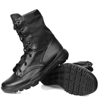 Bottes tactiques montantes en cuir pour hommes, style mode, idéales pour la randonnée – Nouveauté très prisée à prix abordable
