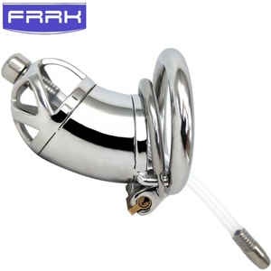 Anillo de Castidad Masculino con Sonda Uretral y Anillo de Espiga, Talla S/L, Jaula para Pene, Precio de Fábrica 2022 - Product Image 2