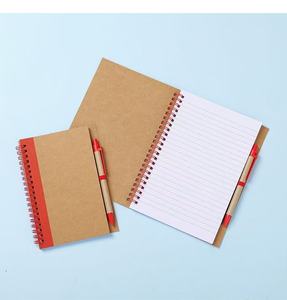 Carnet à spirales publicitaire avec logo imprimé, design personnalisé, A5 B6, cadeaux d'exposition - Papier kraft, plusieurs couleurs, emballage personnalisé - Product Image 3