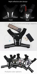 Extérieur course maille gilet poitrine support de téléphone ceinture réglable randonnée marathon athlète sac à dos réfléchissant - Product Image 6