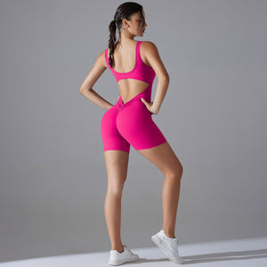 Groothandel Custom Logo Nieuwe Sexy Romper Outfits Fitness Workout Een Stuk Vrouwen Yoga Jumpsuit - Product Image 6
