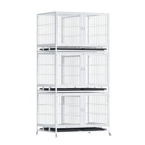 Üç Katlı Demir Tel Köpek ve Kedi Kafesi Bölmeli Çok Katlı Çift Katlı Ayrık Tasarım - Product Image 5