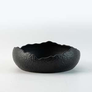 YAYU ad alta temperatura pietra Vintage Texture Hotel bianco stoviglie insalata Dessert piatto profondo <span class=keywords><strong>piatti</strong></span> in ceramica nera per ristorante - Product Image 2