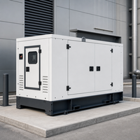 Genset Diesel Tertutup Anti Cuaca 50kVA untuk Cadangan Daya Komersial LINGGE 3 Fasa 400V 50Hz
