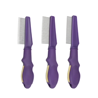 Ciseaux de toilettage pour animaux de compagnie, poignée ergonomique en caoutchouc antidérapante, pour chiens et chats, plusieurs types de dents, pour enlever les poils flottants et les nœuds