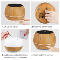 Diffuseurs d'huiles essentielles électriques à ultrasons 500 ml, coffret cadeau avec 10 huiles essentielles, humidificateur d'aromathérapie, faible bruit, télécommande