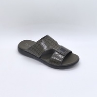 Pantoufles confortables d'extérieur en cuir PU-Sandales arabes pour hommes
