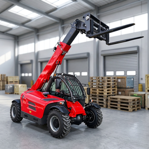 Nouveau design, chariot télescopique de 2500 kg, portée de 6 m, avec benne à attache rapide, grappin et cabine fermée pour la manutention de conteneurs en entrepôt - Product Image 1