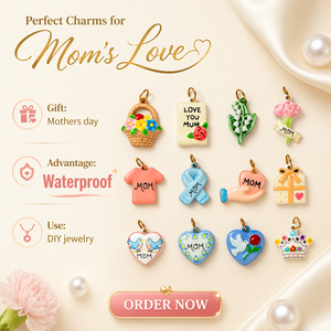 Ciondoli Dipinti a Mano in Acciaio Inossidabile Placcato Oro PVD Manna Mama's Gift per Creazione Gioielli Fai da Te, Mamma, Pendenti a Fiore - Product Image 1