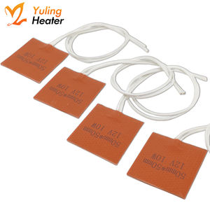 4 plaques chauffantes flexibles en caoutchouc silicone 12V 10W, 50*50mm, élément chauffant <span class=keywords><strong>électrique</strong></span> avec adhésif 3M - Product Image 2