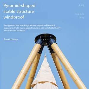 Internet famosa forma conica di bambù unito <span class=keywords><strong>tenda</strong></span> lanterna per la protezione della pioggia e dell'ombra Bar all'aperto che pranza campeggio - Product Image 5