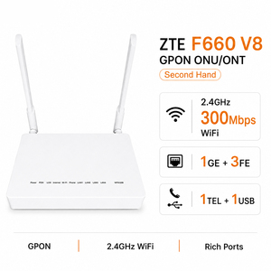 Routeur ZTE F660 FTTH GPON ONT, meilleur modem fibre optique WIFI, fibre optique 1GE 300Mbps 2.4G WIFI XPON ONU avec 1GE+3FE+TEL+1USB - Product Image 5