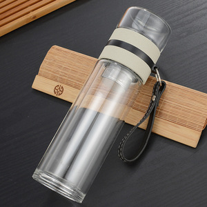 Gobelet infuseur avec filtre et séparateur à thé pour bouteille d'eau portable, <span class=keywords><strong>verre</strong></span> à thé anti-fuite à <span class=keywords><strong>double</strong></span> paroi - Product Image 2