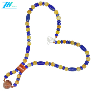 Colgante cuadrado amarillo de abejorro y ámbar Lapislázuli <span class=keywords><strong>Pietersite</strong></span> facetado naranja granate collar de piedras preciosas de moda - Product Image 4