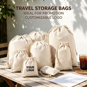 Custom Business Event Shopping <b>Gift</b> Promotional Printed Cotton Canvas Drawstring Bag With Logo Printing - Product Image 1