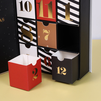 Célébration des fêtes emballage vide personnalisé cosmétiques boîte-cadeau calendrier de l'avent personnalisé