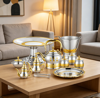 Seau à glace de luxe en acier inoxydable plaqué or et chrome avec glaçons – Articles de bar haut de gamme pour fêtes à domicile, mariages, cadeaux – Moyen-Orient