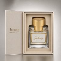 Tapa de perfume de lujo en aleación de zinc dorado pulido, cilíndrica de dos niveles con relieve en la parte superior, cubierta para botella con logotipo personalizado para botella de perfume.