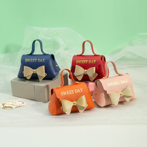 Contenedor de Joyería de Cuero PU Personalizado de Lujo Europeo con Bolsa Portátil con Asa, Nuevo Estilo, Bolsa de Regalo para Dulces de Boda con Lazo - Product Image 4