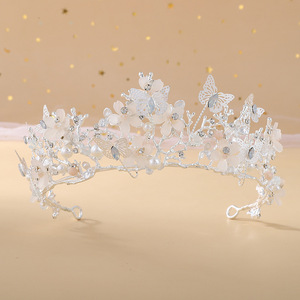 Baroque De Luxe Alliage Strass Papillon <span class=keywords><strong>Fleur</strong></span> Cheveux <span class=keywords><strong>Couronne</strong></span> Pageant Fête De <span class=keywords><strong>Mariage</strong></span> Chapeaux Diadème <span class=keywords><strong>Couronne</strong></span> pour Les Occasions D'anniversaire - Product Image 2