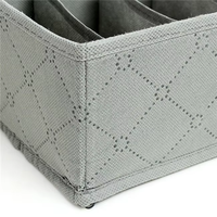 Boîte de rangement pliable en tissu écologique pour sous-vêtements, soutien-gorge, placard, avec un seul niveau pour vêtements et literie
