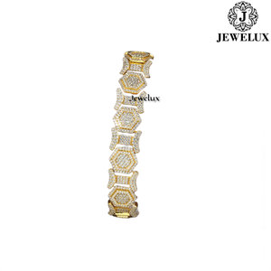 Luxury Moissanite Tennis <b>Bracelet</b> Real Diamond Look 18K Gold Plated Adjustable Chain <b>Bracelet</b> for Daily Wear at Best Price - Product Image 1