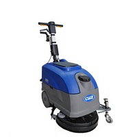 Sikat Pembersih Lantai Mini Portabel Dorong Manual Berpendingin Air Dingin 24V 80Ah Bertenaga Baterai Ultra Ringkas