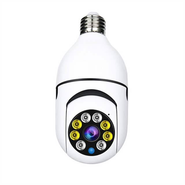 Home 2.4G Wireless WiFi Indoor 360-degree Panoramic Intelligent High-definition Lamp Holder Surveillance Camera Head
