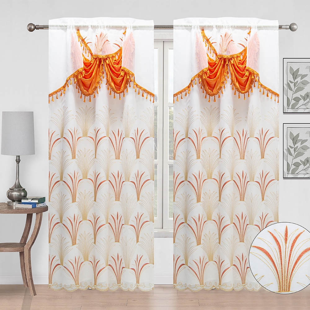 Orange brodé (2 pièces)