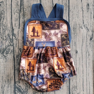 SR3925 Conjunto de mono sin mangas para niña, con estampado de camuflaje de ciervo, para bebé, venta al por mayor - Product Image 1