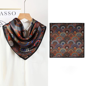 Customized Printed Silk Bandana Scarf Men Outdoor Casual Soft Square <b>Neck</b> <b>Warmer</b> Head Scarf for Men Streetwear - Product Image 5