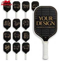 Raquette de pickleball MST personnalisée avec logo, en fibre de carbone T700, noyau en nid d'abeille, durable, entraînement, 16 mm, adultes