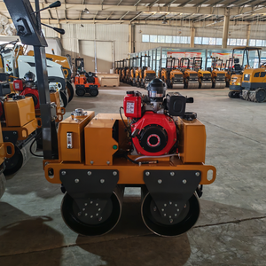 Mini Silindir 0.5Ton 0.6Ton Çift Tamburlu Asfalt Silindiri Kompaktör Makinesi Küçük Titreşimli Yol Silindiri - Product Image 1