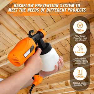 <span class=keywords><strong>Pistola</strong></span> de Pintura sin Aire de Grado Industrial Más Vendida, 900 ml, Inalámbrica, Eléctrica, Portátil, de Alta Presión, de Plástico - Product Image 6