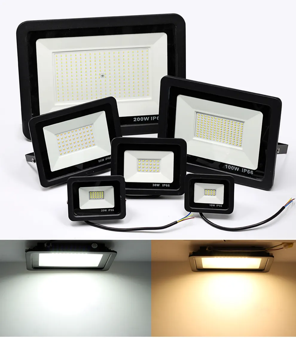 Reflector de carcasa de aluminio para exteriores, luz led de 2022 w, 20w, 12v, ip65, 100