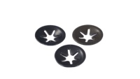 Black Oxide 65Mn Alloy Steel Star Lock Washers, M2.5 (up to M8)