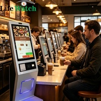 Kiosco de Autoservicio de 24 Pulgadas con Sistema Operativo Android, Cámara QR, Terminal RFID, Pantalla de Escritorio con Windows para Restaurantes y Tiendas Minoristas