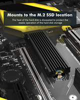 Disipador de Calor M.2/MSATA 2280 SSD NVMe para Unidad de Disco de Estado Sólido, Enfriador de Aleación de Aluminio para Ps5 y Mini Computadora