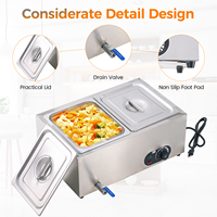 Équipement de restaurant Cuisine GN Casserole Commerciale Réchauffeur d'aliments Vapeur Table Top Bain Marie Réchauffeur d'aliments Affichage
