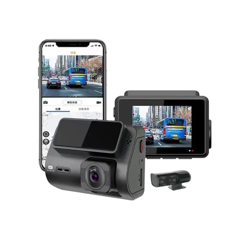 2 אינץ מיני כפולה קדמי ואחורי חכם מצלמה דאש 4k Wifi Gps Dual עדשת רכב Dvr 4k dashcam כפולה 4k דאש מצלמת