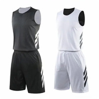 Ensemble uniforme de basketball personnalisé, MOQ 1 pièce, impression par sublimation, maillot et short de basketball, nom et numéro personnalisés, tenue de basketball d'équipe