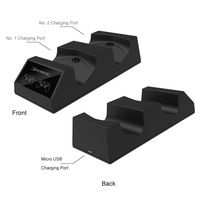 Station de charge pour manette PS4 TP4-1822 avec LED, support de charge pour manette PS4, station de charge pour manette PS4