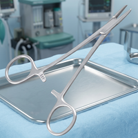 Sixflowers Porte-aiguille chirurgical marron certifié CE Classe I, instrument de chirurgie générale manuel en acier inoxydable