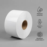 Rouleau de papier couché semi-brillant de qualité industrielle Antac, découpé sur mesure, pour autocollants adhésifs à haute force adhésive